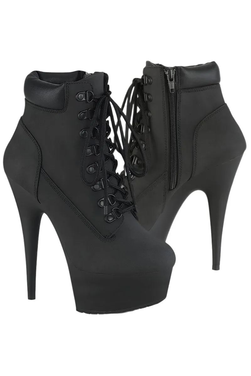 Pleaser DELIGHT 600TL 02 Boots Black Nubuck