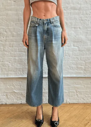 R13 Cropped Wide Leg Jean