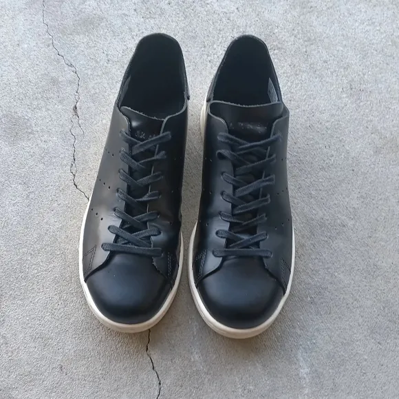 RARE Vintage Barney's NY x adidas Stan Smith Black Leather Sneakers M7 (W8)