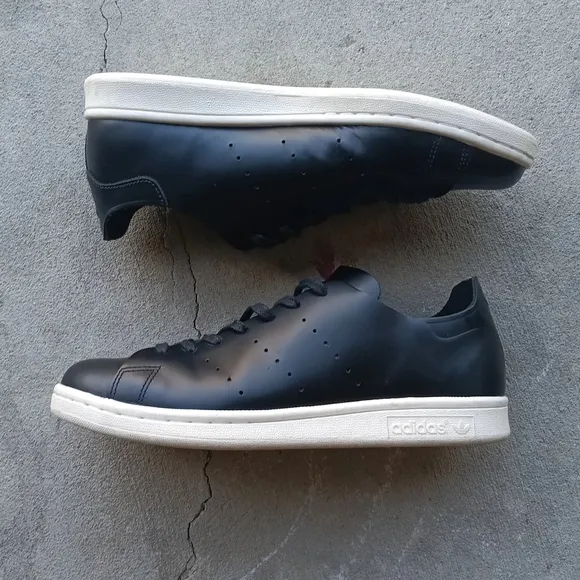 RARE Vintage Barney's NY x adidas Stan Smith Black Leather Sneakers M7 (W8)