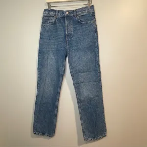 Reformation High Rise Straight Blue Jeans 31 flaw