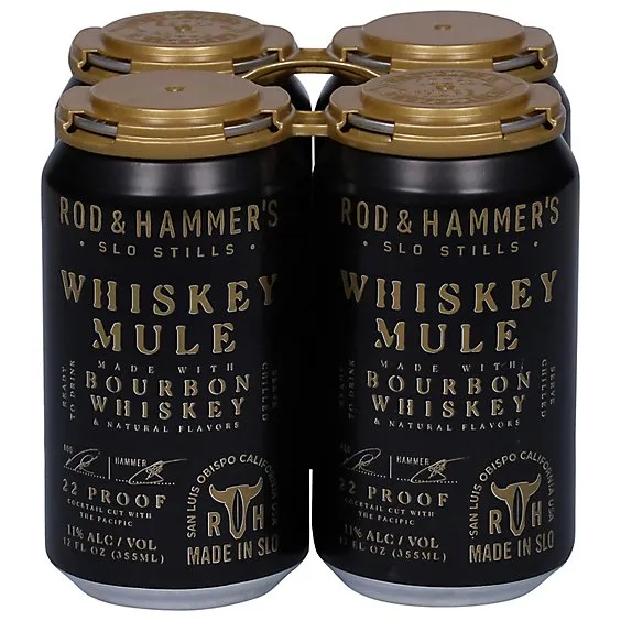 Rod and Hammer's Whiskey Mule 4 Pack 355 ML