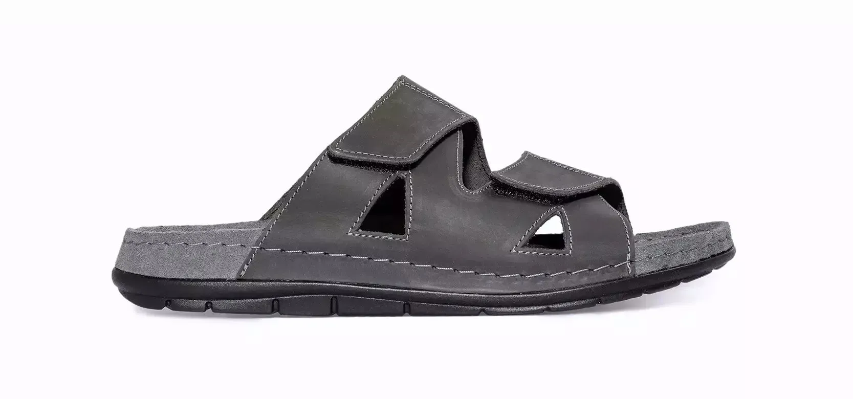 'Rodigo-H' men's wide fit (H) sandal - Grey