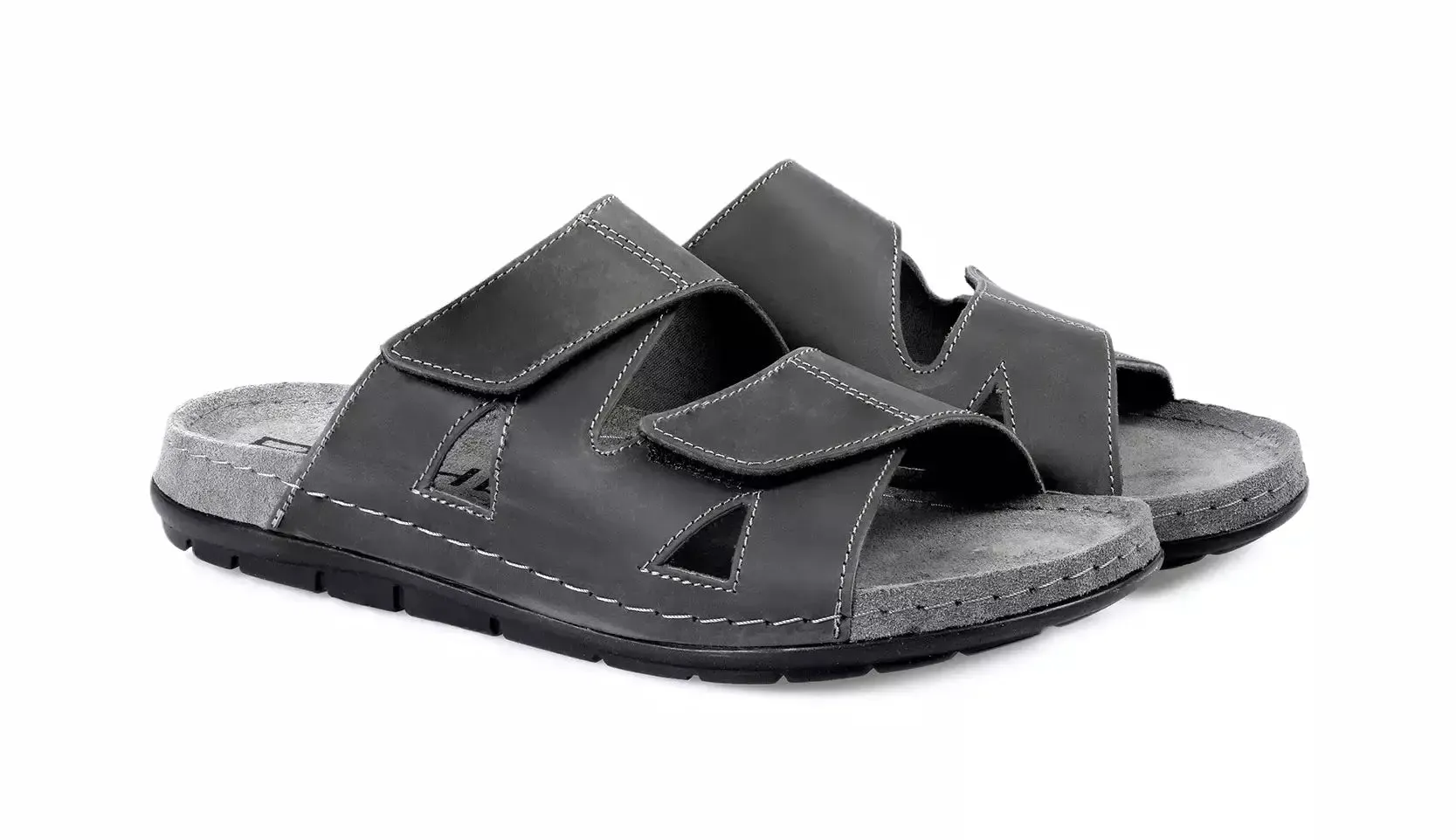'Rodigo-H' men's wide fit (H) sandal - Grey