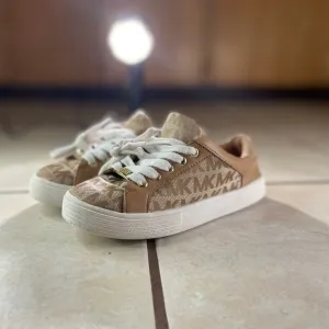 Rosita 2 Michael Kors MK Logo Tan Sneakers Toddler