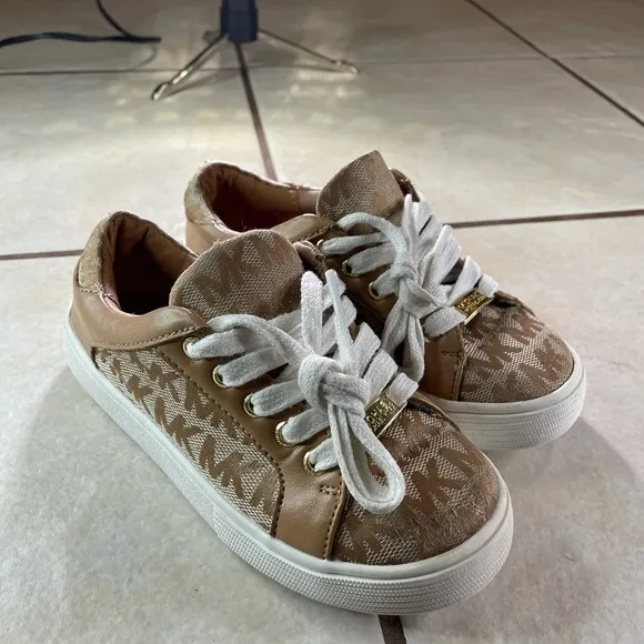 Rosita 2 Michael Kors MK Logo Tan Sneakers Toddler