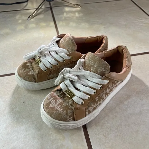Rosita 2 Michael Kors MK Logo Tan Sneakers Toddler