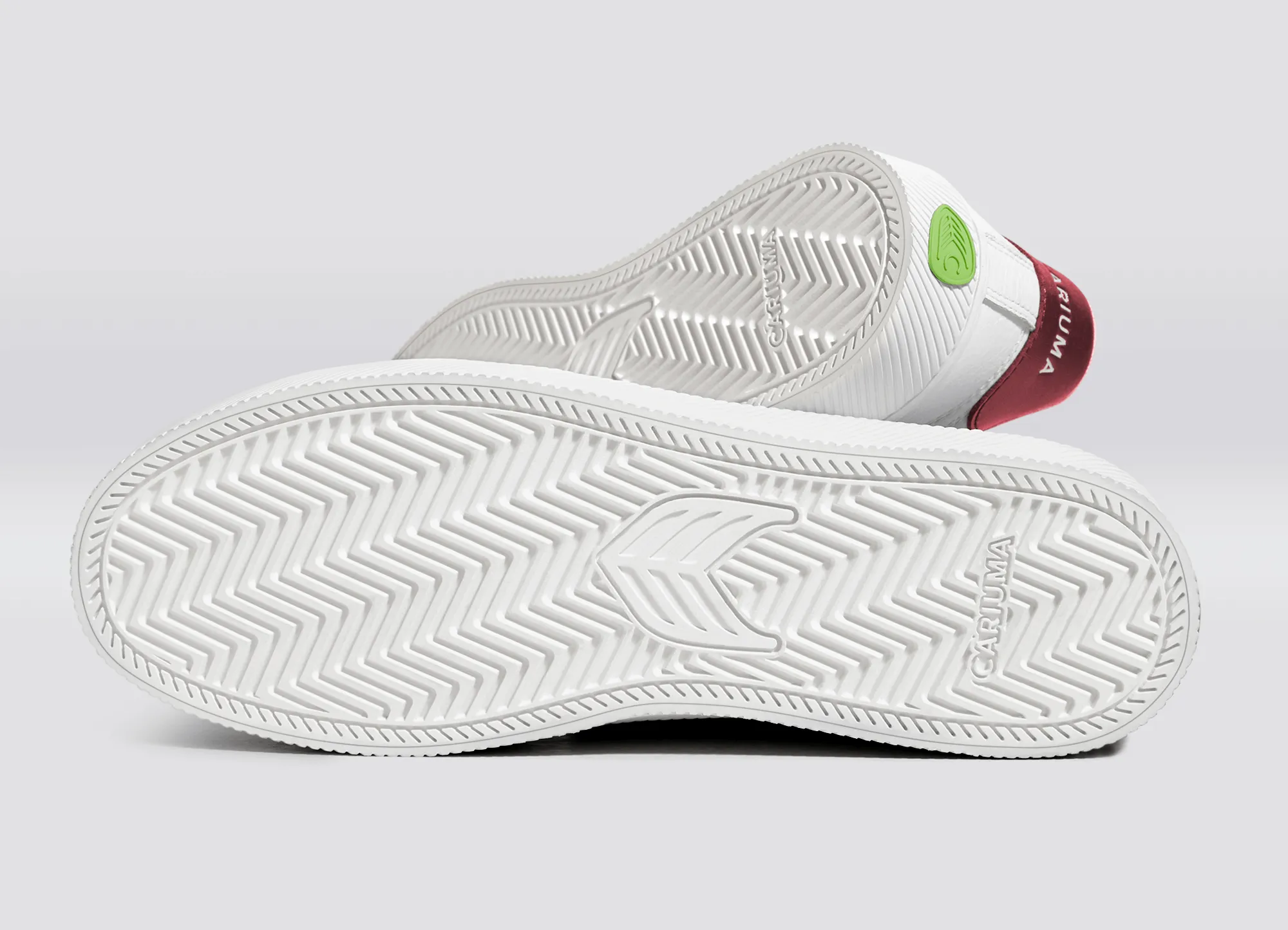 SALVAS White Premium Leather Ice Logo Metallic Red Sneaker Men