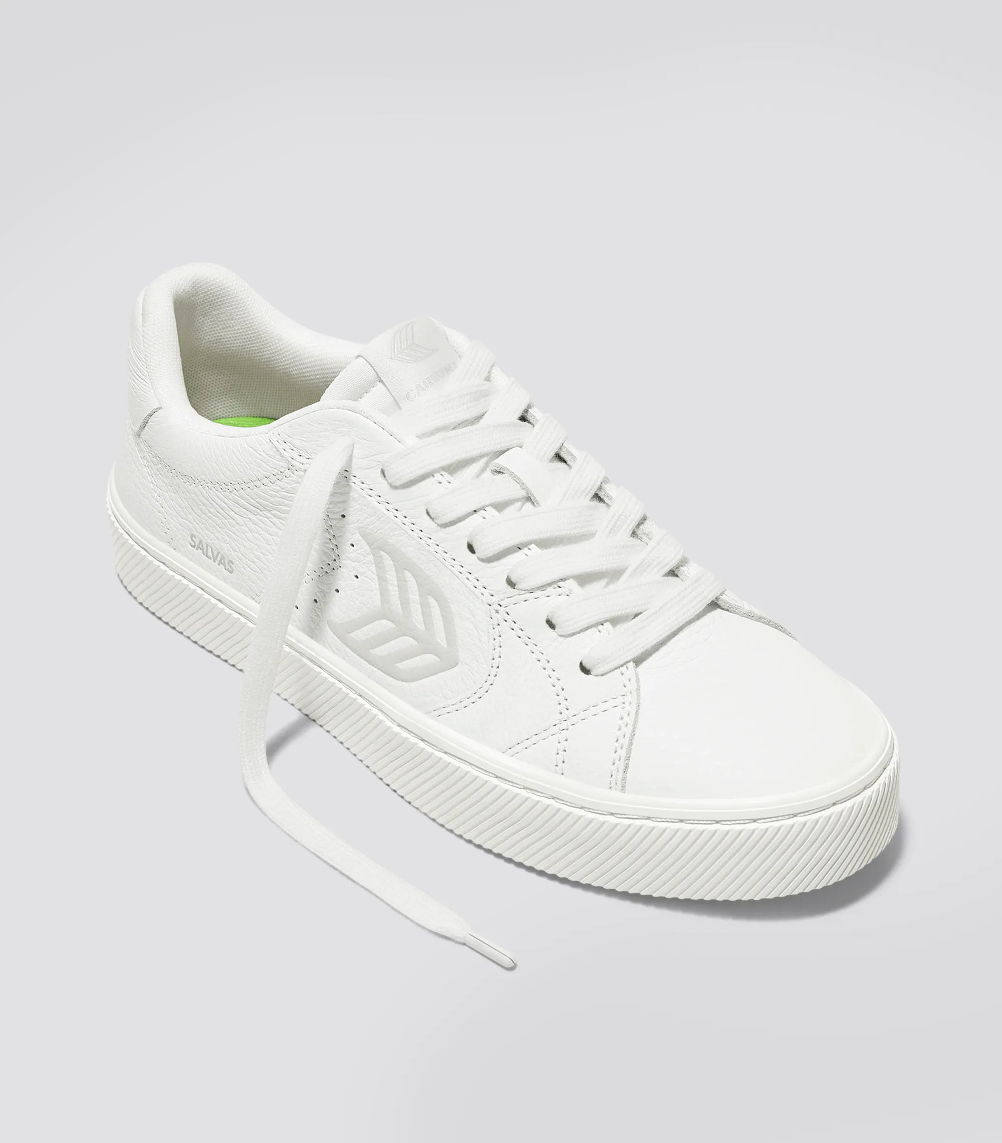 SALVAS White Premium Leather Ice Logo Sneaker Men