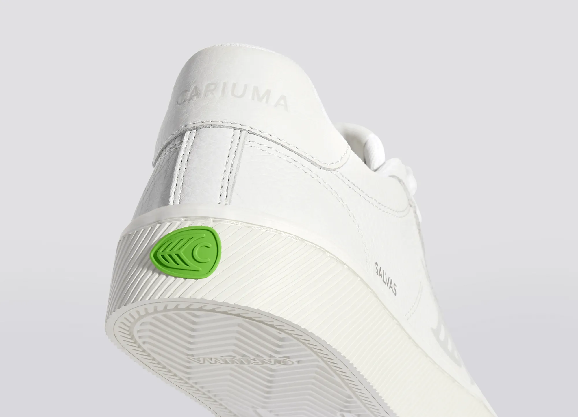 SALVAS White Premium Leather Ice Logo Sneaker Men