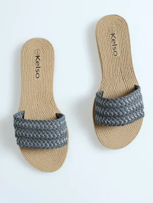 Single Band Mule Sandal - Grey & Pewter