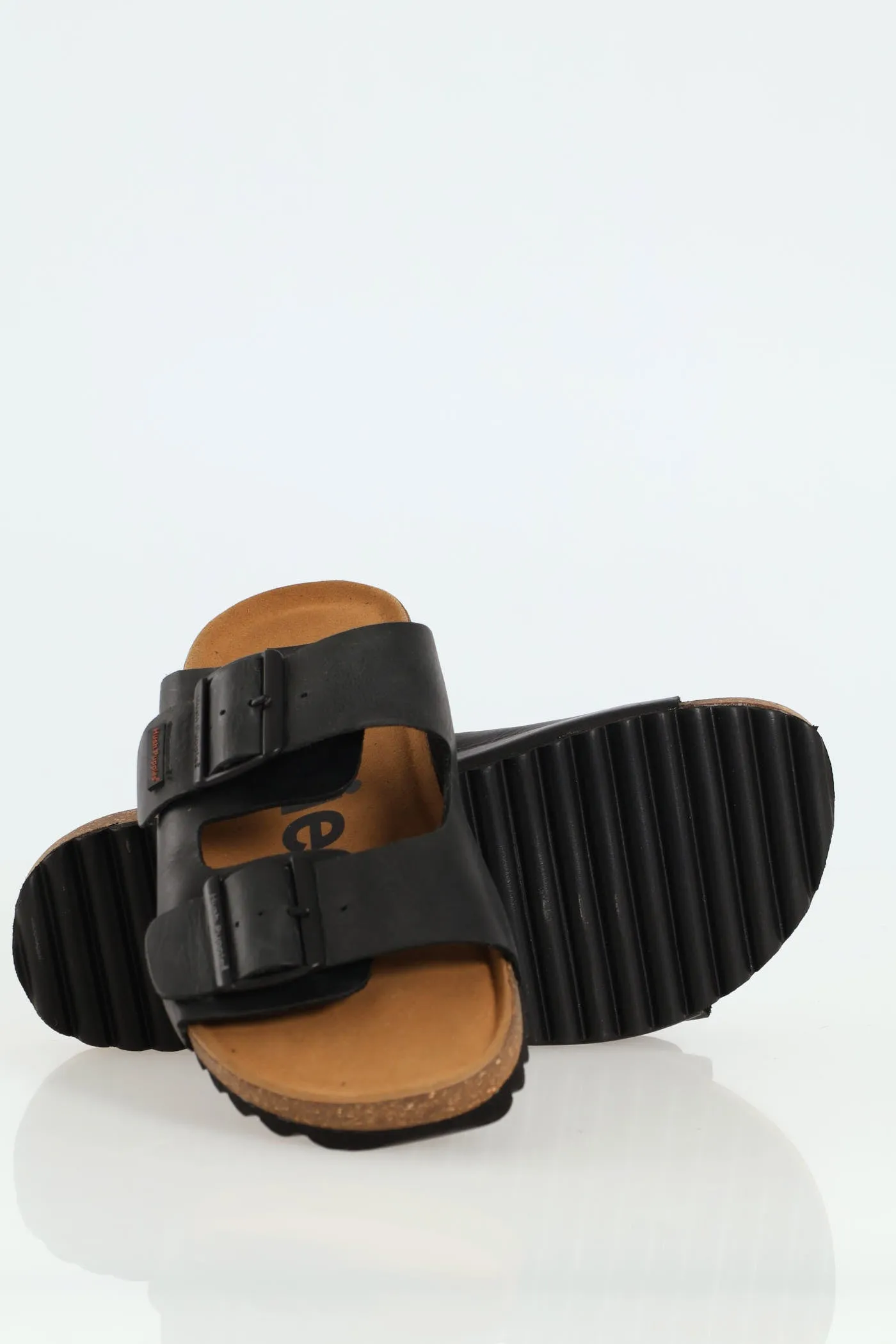 Slammer Double Strap Birk Mule Sandal - Black/Brown