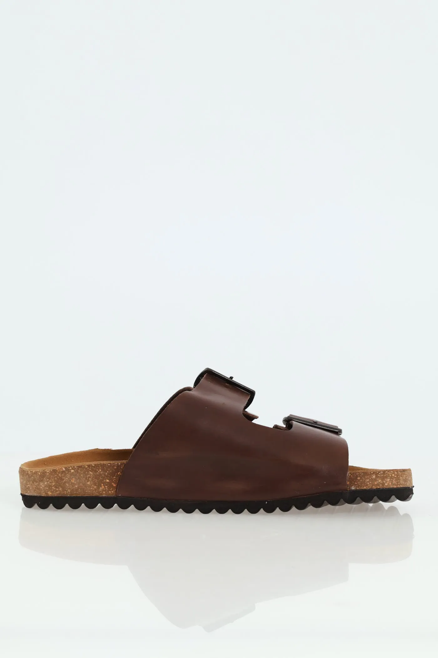 Slammer Double Strap Birk Mule Sandal - Brown
