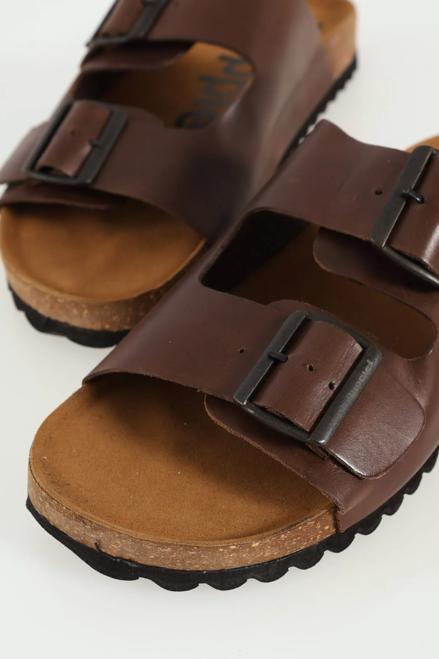 Slammer Double Strap Birk Mule Sandal - Brown