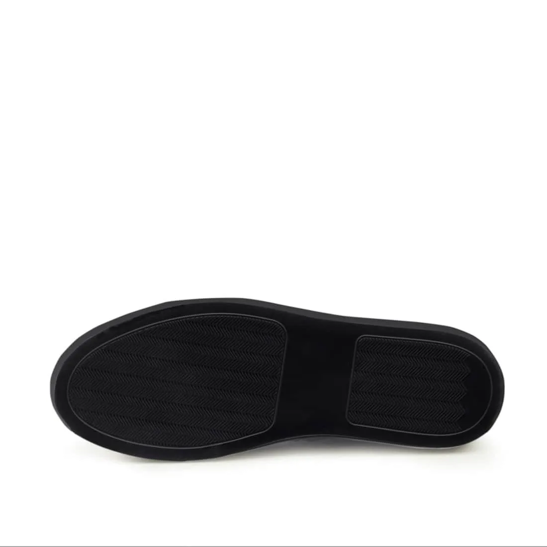 Sneakers Jersey en croco noir - Semelles Noires