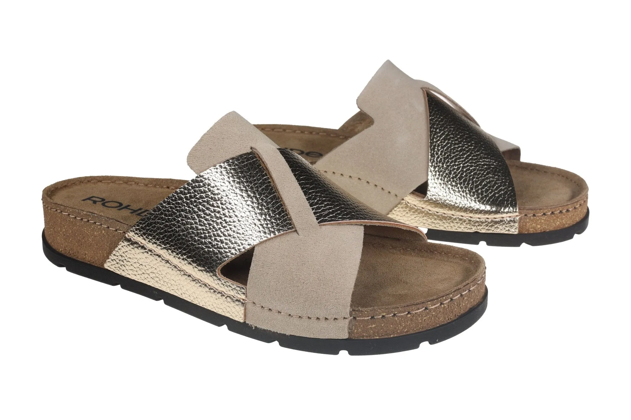 'Soave' women's slide sandal - gold