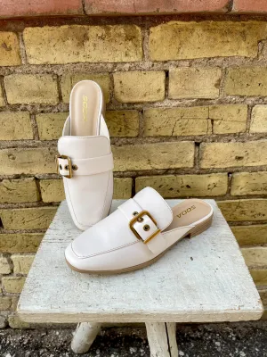 Soda Chantal Off White Mule Shoe