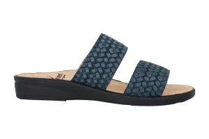 'Sonnica' women's small fit (E) sandal - blue