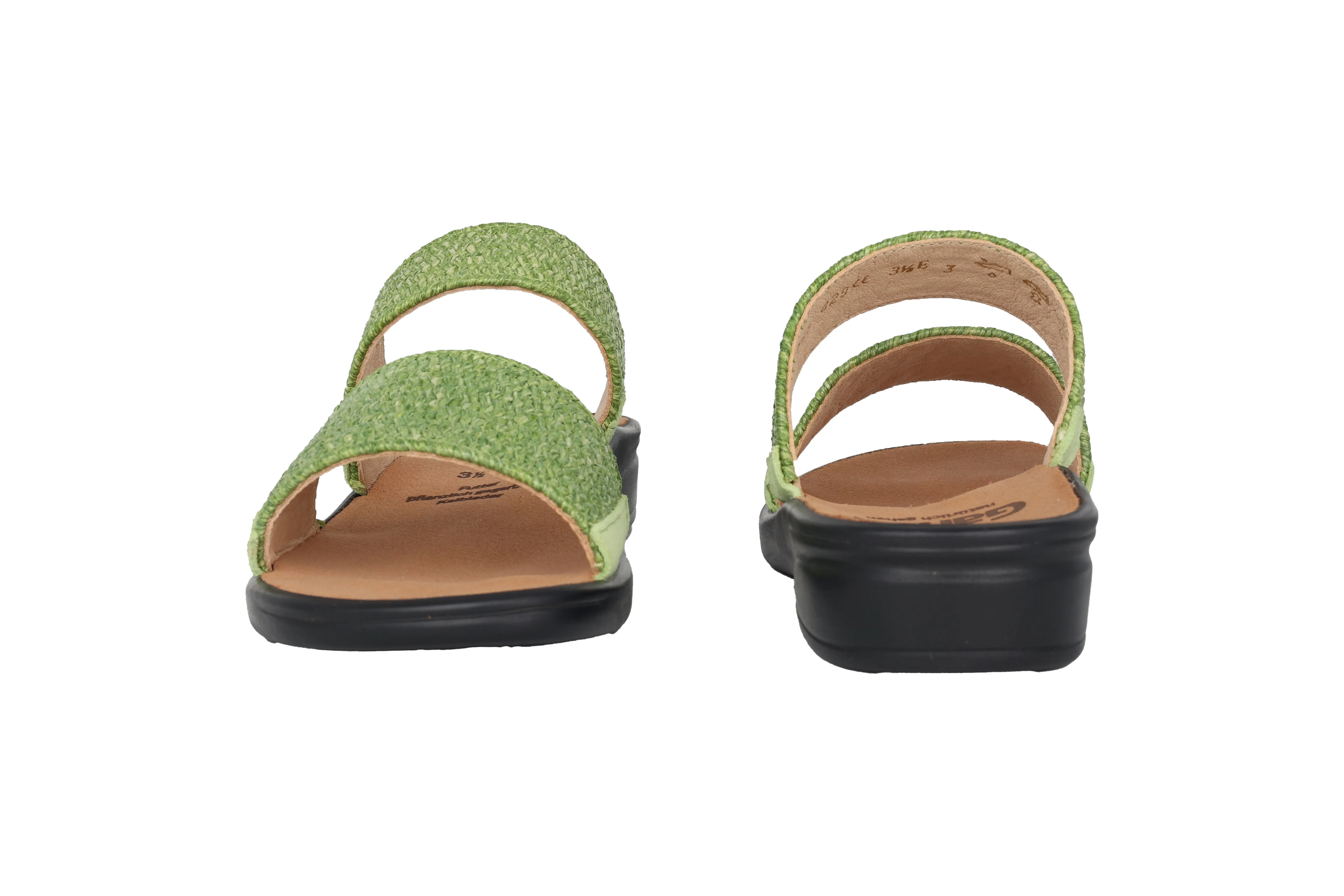 'Sonnica' women's small fit (E) sandal - Green