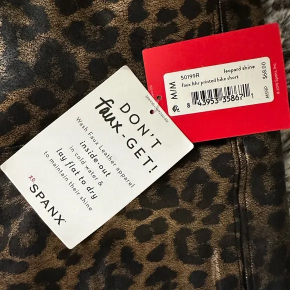 SPANX Leopard Print Bike Shorts