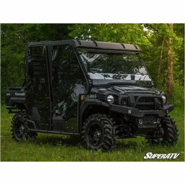 SuperATV Kawasaki Mule Pro Scratch Resistant Flip Down Windshield