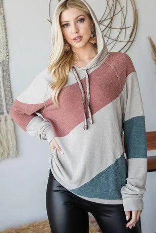 Taupe Long Sleeve Hoodie
