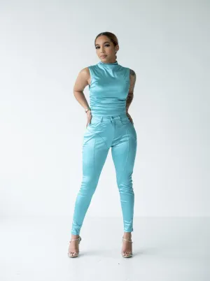 TEAL YOU APART PANT SET