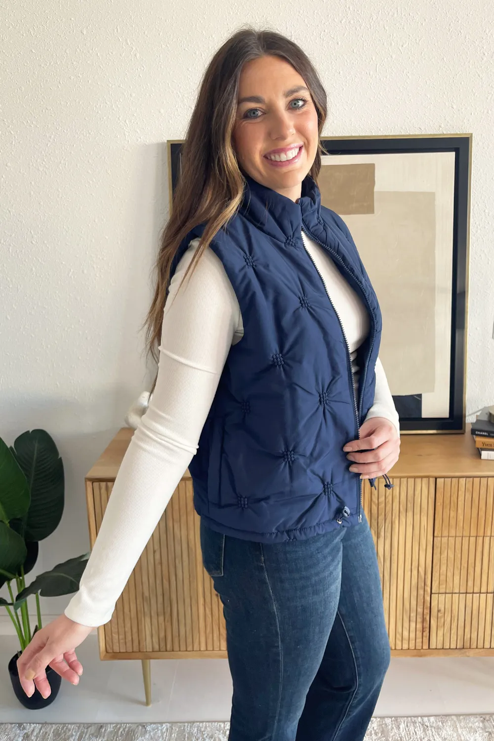 Textured Puffer Vest