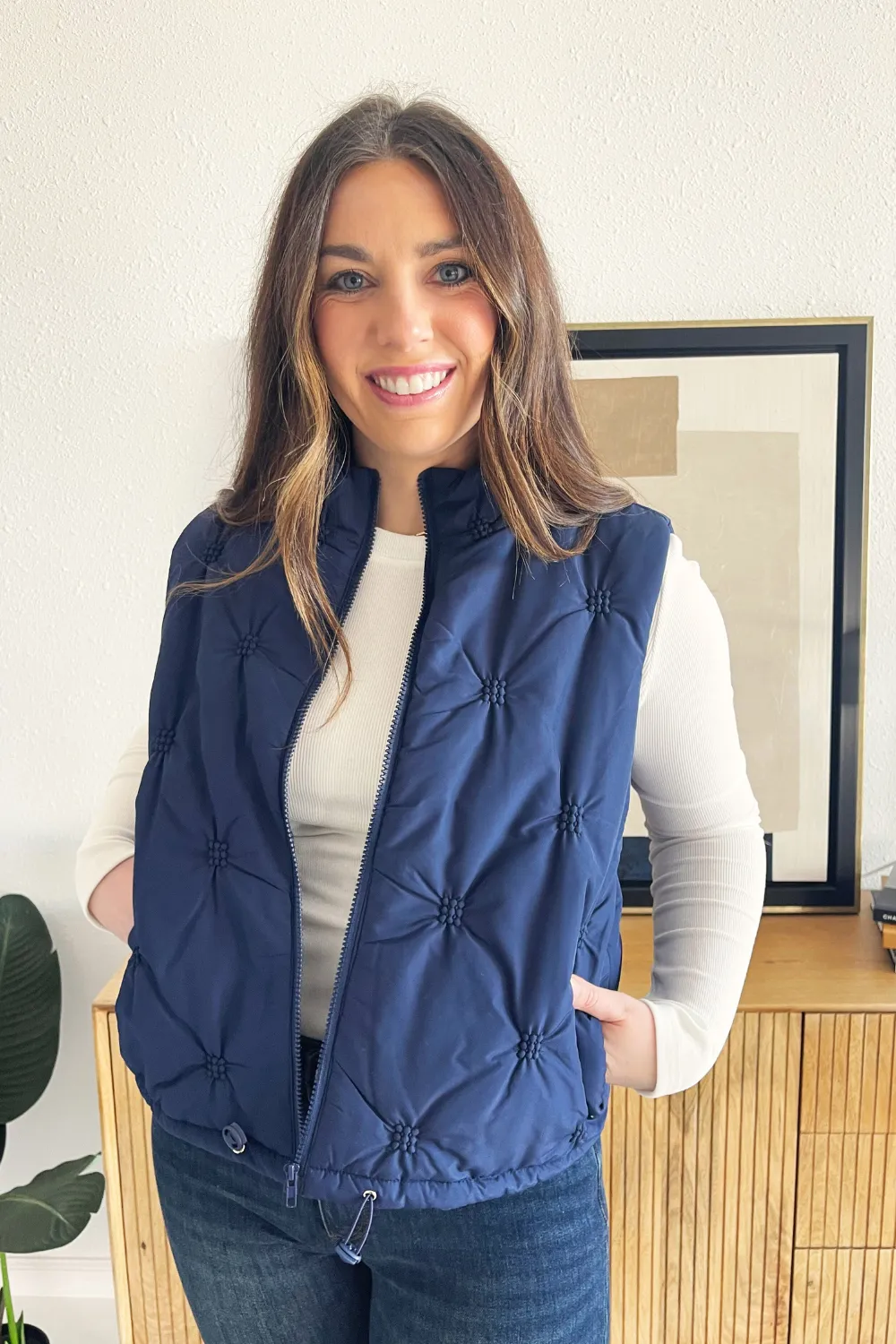 Textured Puffer Vest