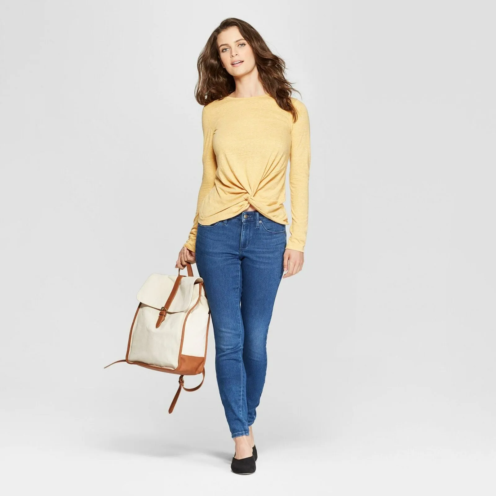 Universal Thread Women's Long Sleeve Twist Front T-Shirt