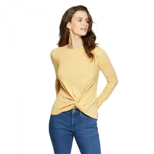 Universal Thread Women's Long Sleeve Twist Front T-Shirt