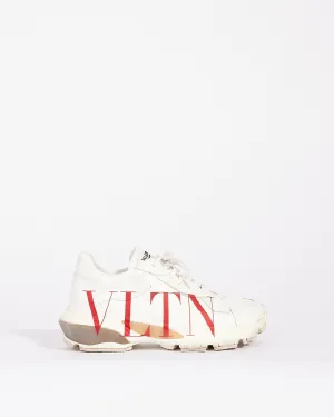Valentino White Leather Rockstud VLTN Sneakers - 39