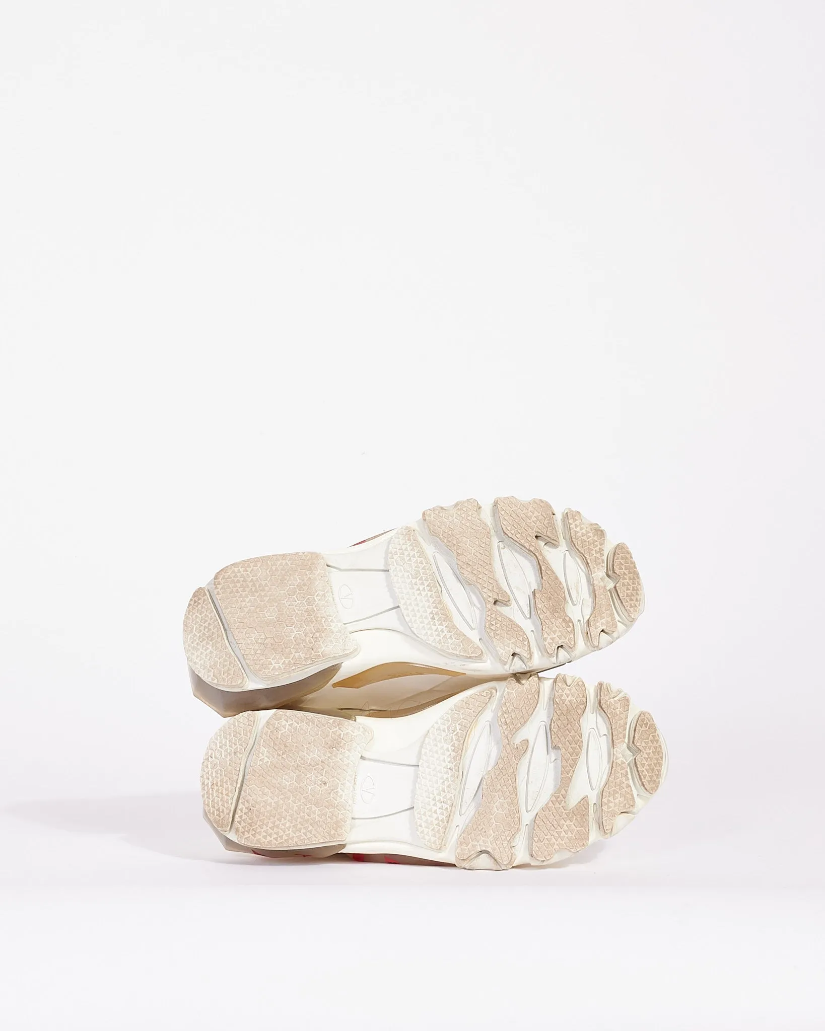 Valentino White Leather Rockstud VLTN Sneakers - 39