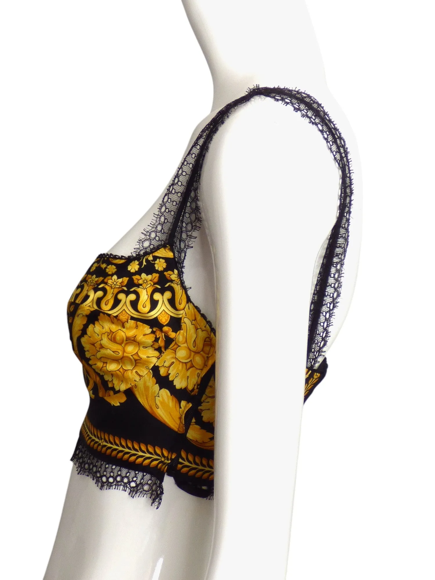 VERSACE- NWT 2024 Silk & Lace Bralette, Multiple Sizes Available