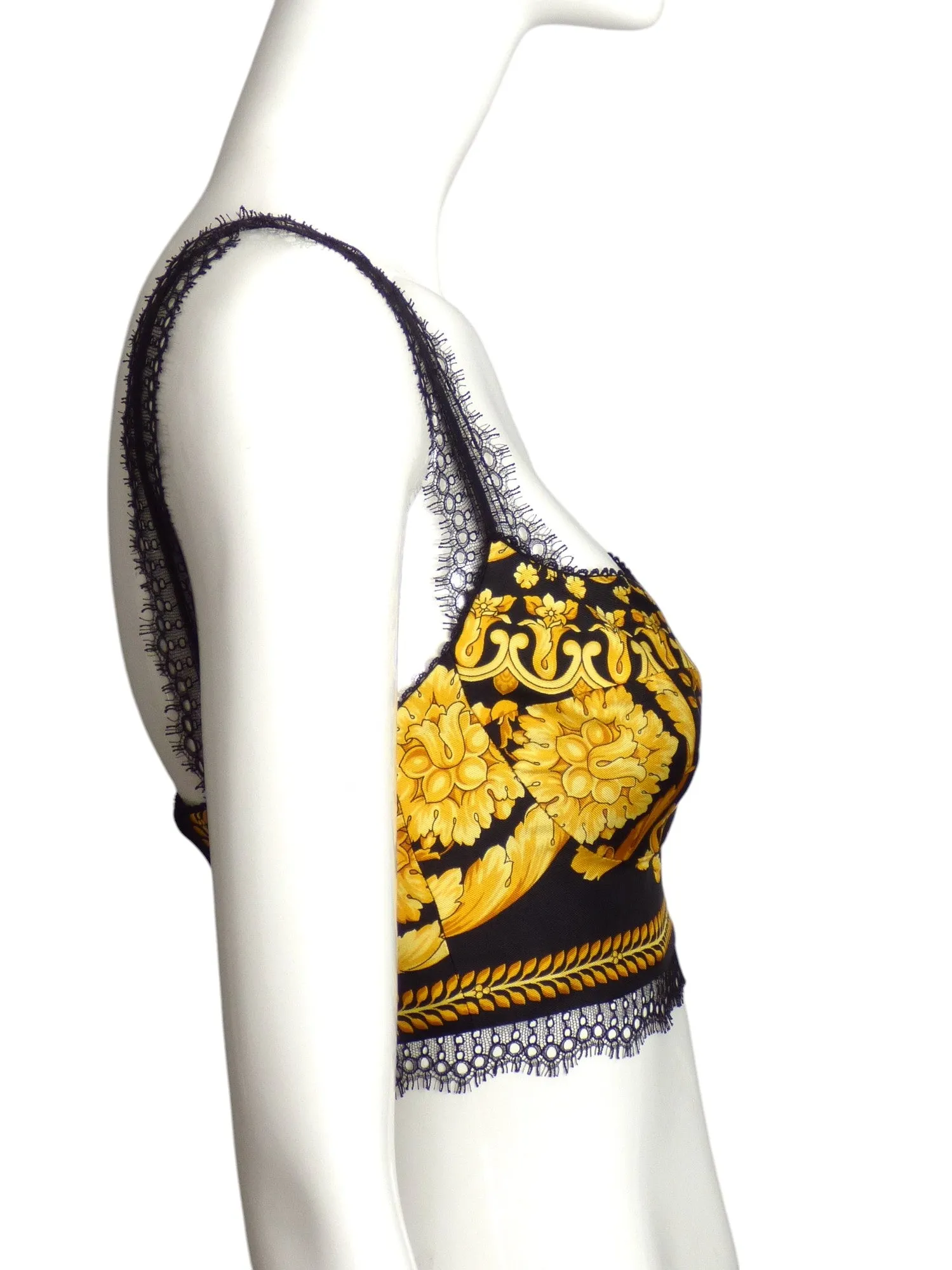 VERSACE- NWT 2024 Silk & Lace Bralette, Multiple Sizes Available