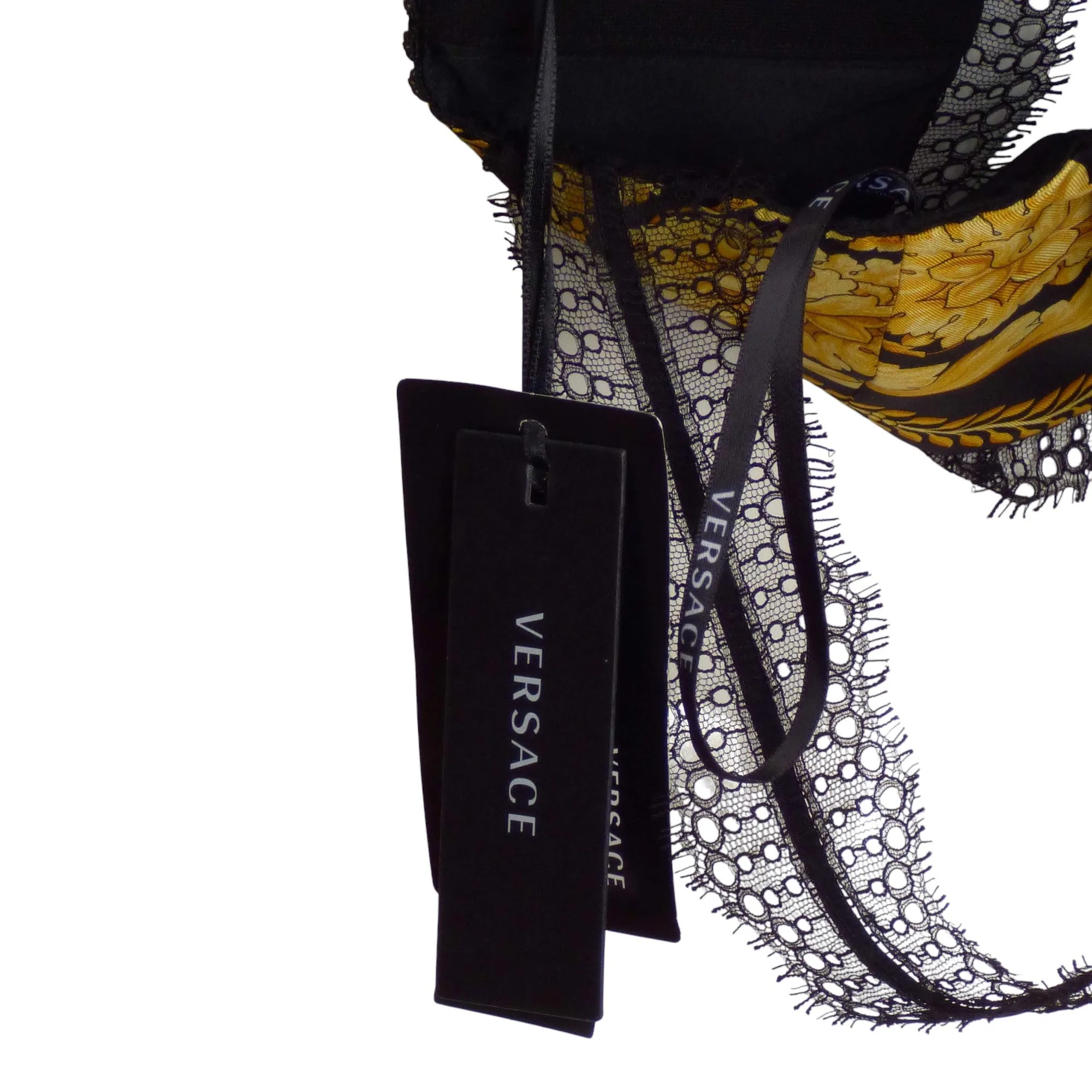VERSACE- NWT 2024 Silk & Lace Bralette, Multiple Sizes Available