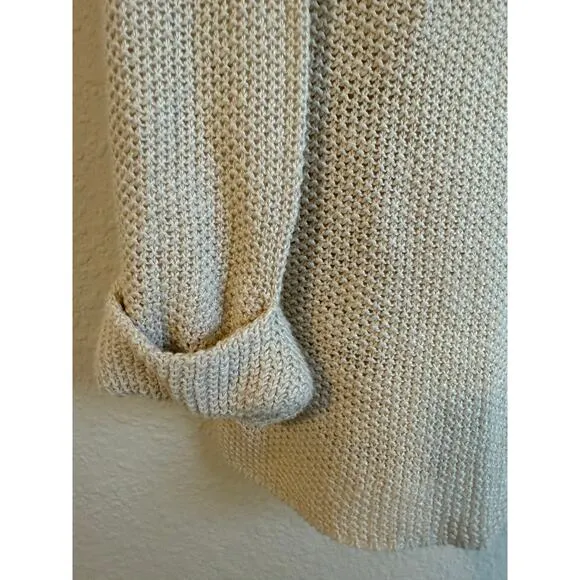 VTG Barneys New York Sweater Size 8 Womens 100% Linen Open Knit Quiet Luxury