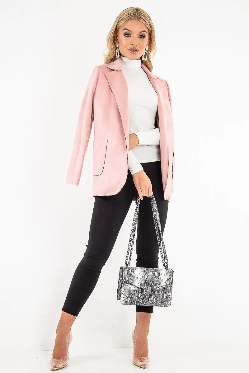 White Rib Roll Neck Long Sleeve Top - Marci
