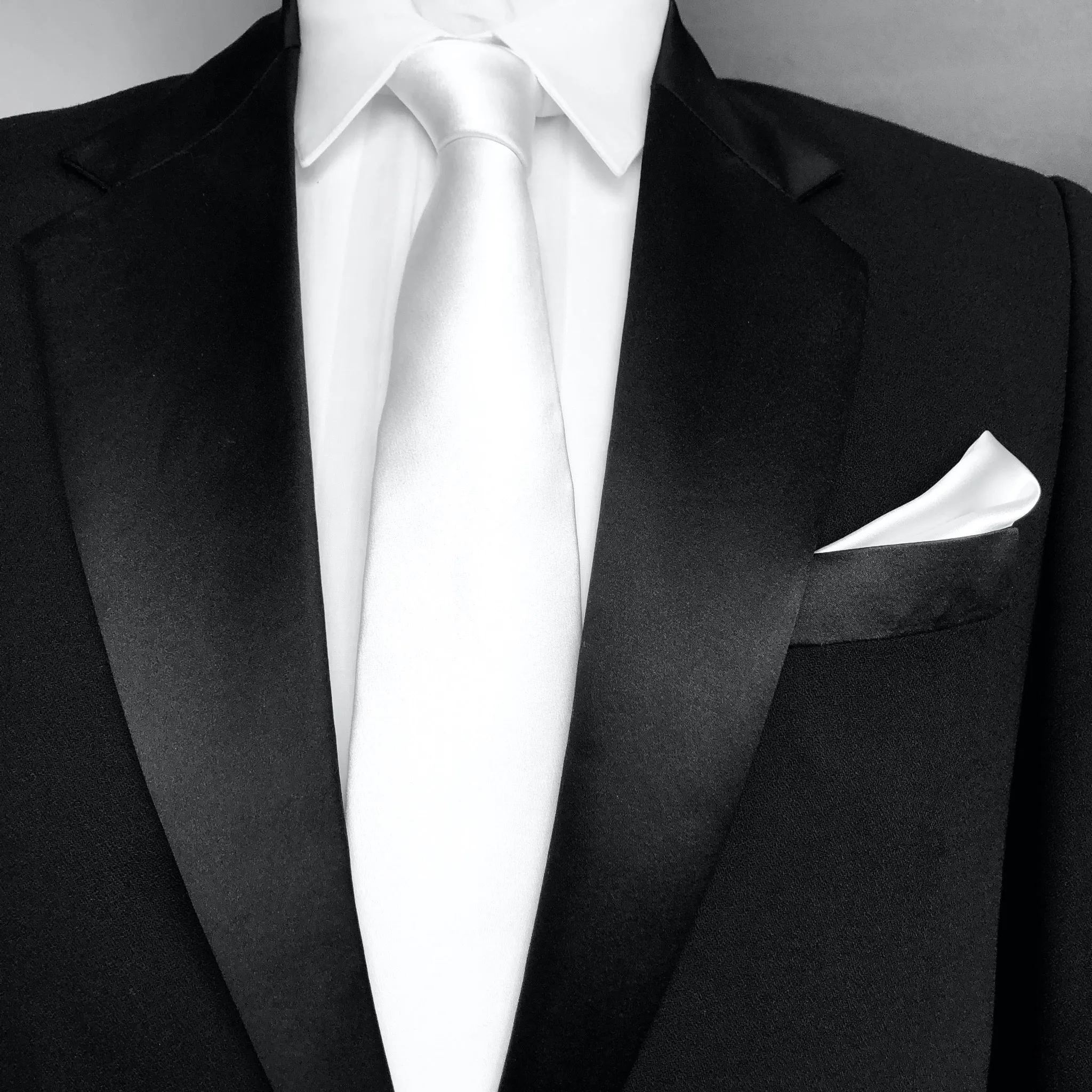 White Silk Tie
