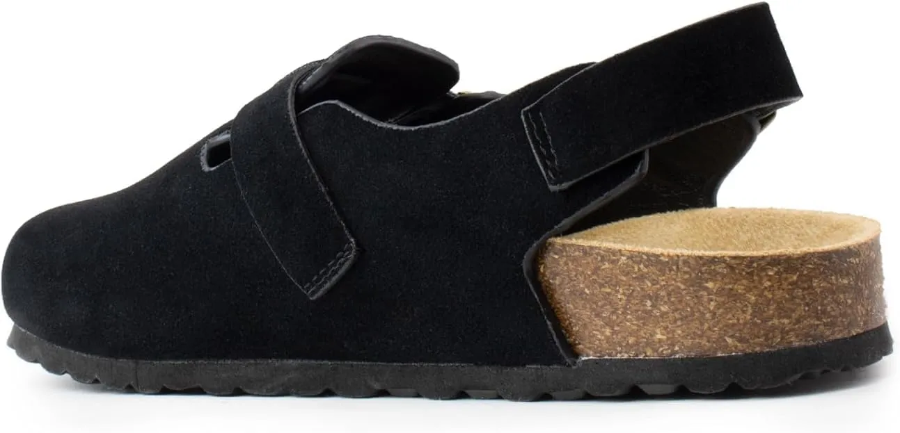 Wild Diva Matcha-20 Womens Slingback Clogs Cork Footbed Sandals Comfort Mules with Arch Support Slip On Slippers