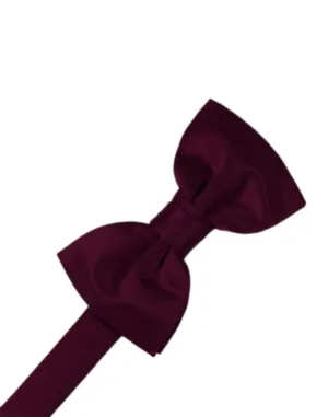 Wine Luxury Satin Kids Bow Tie