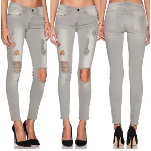 Women's Distressed Gray Jeans brand new without tags