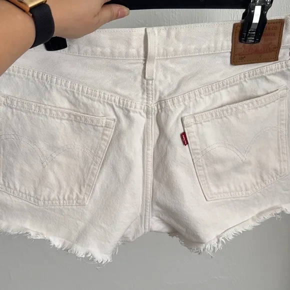 Women's White Denim Shorts
