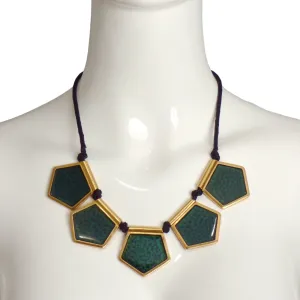 YVES SAINT LAURENT- 1980s Enamel Medallion Necklace