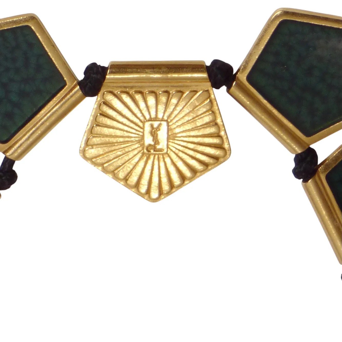 YVES SAINT LAURENT- 1980s Enamel Medallion Necklace