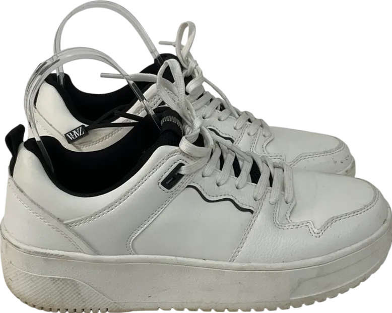 ZARA White Lace Up Trainers UK 5 EU 38 👠