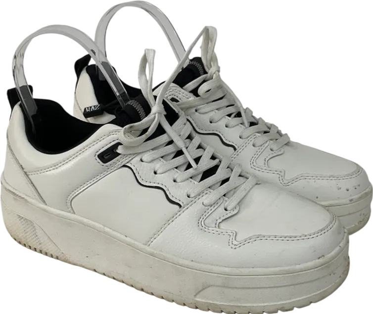 ZARA White Lace Up Trainers UK 5 EU 38 👠